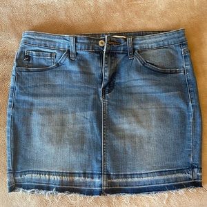 Denim mini skirt